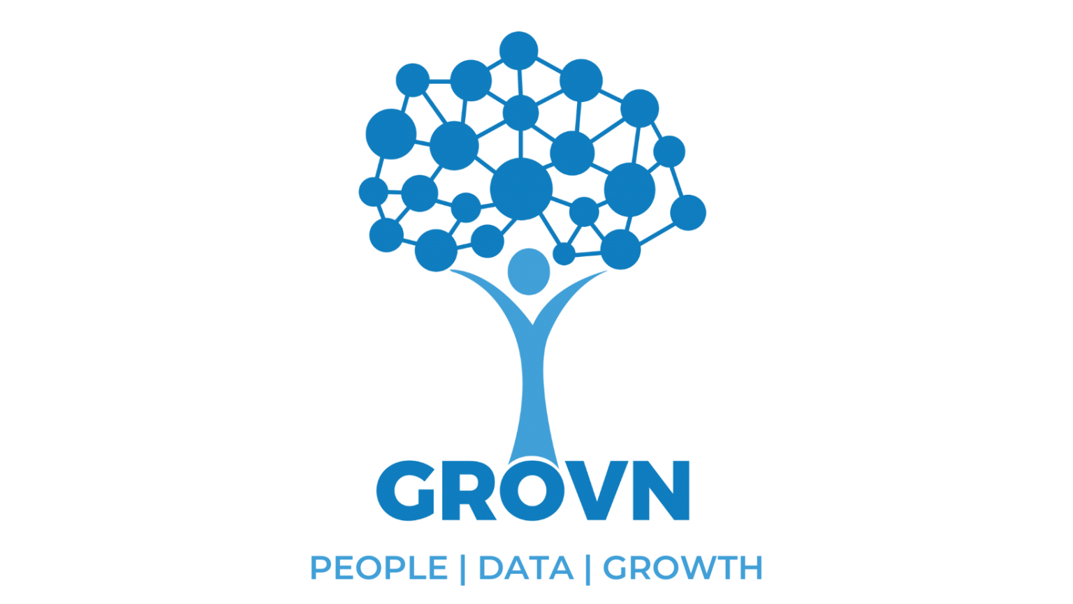 GROVN logo website. People, data, growth.